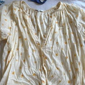Madewell top with flowers XL
